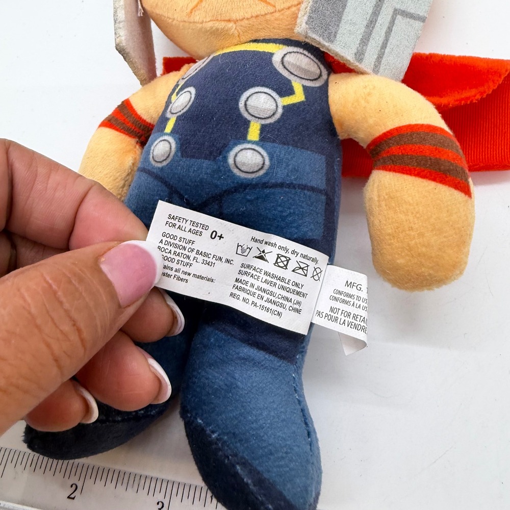 Marvel Thor Chibi Plush Toy Stuffed Character Hero Red‎ Cape 7in Collector - Picture 9 of 9